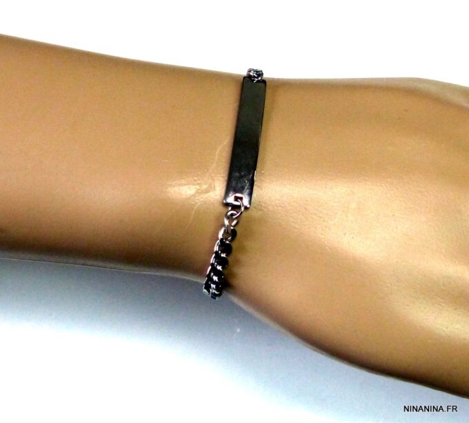 N4915d gourmette femme acier inoxydable