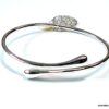 N4929c bracelet jonc plaqué argent et nacre
