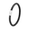 N4930 Bracelet cuir tressé homme fermoir acier aimanté - Bijoux Bracelets en ligne Ninanina