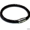 N4930a bracelet cordon cuir tressé fermoir aimanté acier inoxydable