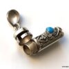 N4949a Pendentif cineraire Argent 925 massif Et Turquoise - Bijoux Pendentifs en ligne Ninanina