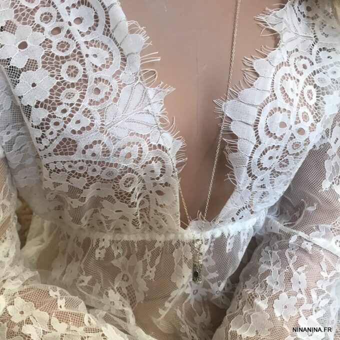 N4956c Pendentif parfum Argent 925 Et Grenat rouge - Bijoux Colliers en ligne Ninanina