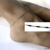 N4964 Chaine de cheville maille fantaisie Argent 925 massif - Bijoux de pied en ligne Ninanina