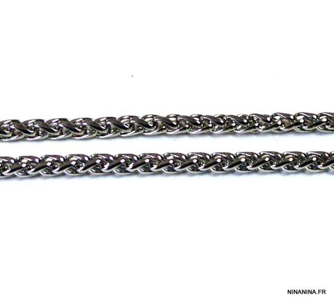 N4967a Chaine acier inoxydable maille torsadée