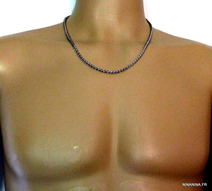 N4967c Chaine acier inoxydable maille torsadée