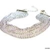 N4987l bracelet multi chainettes boules plaqué argent