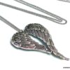 N4992a collier log sautoir aile d'ange acier inoxydable