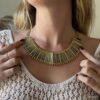 N5004 Collier Plastron Doré Ras de Cou Or Pour Femme - Bijoux Colliers Plastrons Ethniques en ligne Ninanina