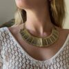N5004b Collier Plastron Doré Ras de Cou Or Pour Femme - Bijoux Colliers Plastrons Ethniques en ligne Ninanina
