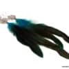 N5022B boucles d'oreilles plumes turquoises