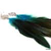 N5022F boucles d'oreilles plumes turquoises