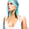 N5022K boucles d'oreilles plumes turquoises