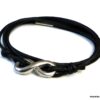 N5027b Bracelet cordon 5 tours infini acier inoxydable