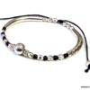 N5032c bracelet cordon bohème métal argenté