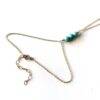 N5037v Bracelet bague plaqué or – Chaine de main turquoise véritable - Bijoux Bracelets en ligne Ninanina
