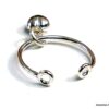 N5041b Bague jonc coeur en argent massif