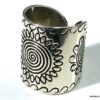 N5080a bague large ethnique plaqué argent
