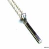 N5087a Collier long sautoir barre argent massif