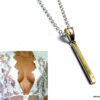 N5087tera Collier femme long sautoir barre argent 925 massif