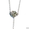 N5094a chaine de corps rose argent massif