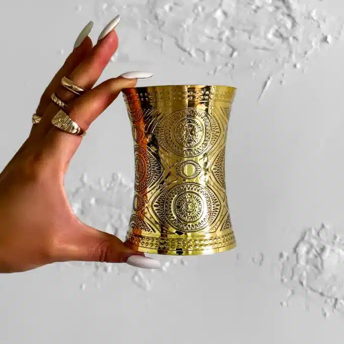 N5103e Bracelet manchette femme ethnique métal doré évasé - Bijoux Bracelets ethniques manchettes en ligne Ninanina