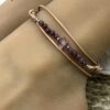 N5140b Bracelet de cheville cuir Améthyste violet Cristal de bohème - Bijoux Bracelets en ligne Ninanina