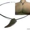 N5162 Collier cordon dent de requin hématite