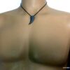 N5162b Collier cordon dent de requin hématite