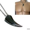N5178 Collier dent de requin hématite acier inoxydable