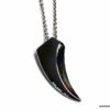 N5178a Collier dent de requin hématite acier inoxydable