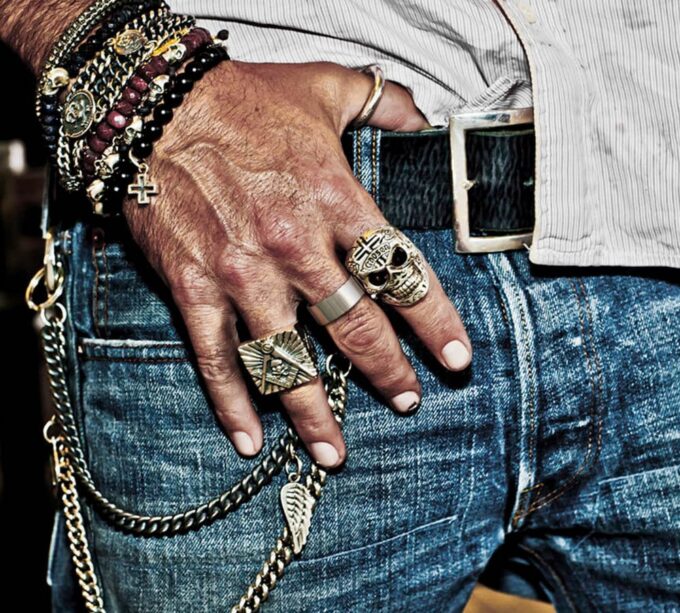 N5188d Bague large réglable acier inoxydable - Bijoux Bagues en ligne Ninanina