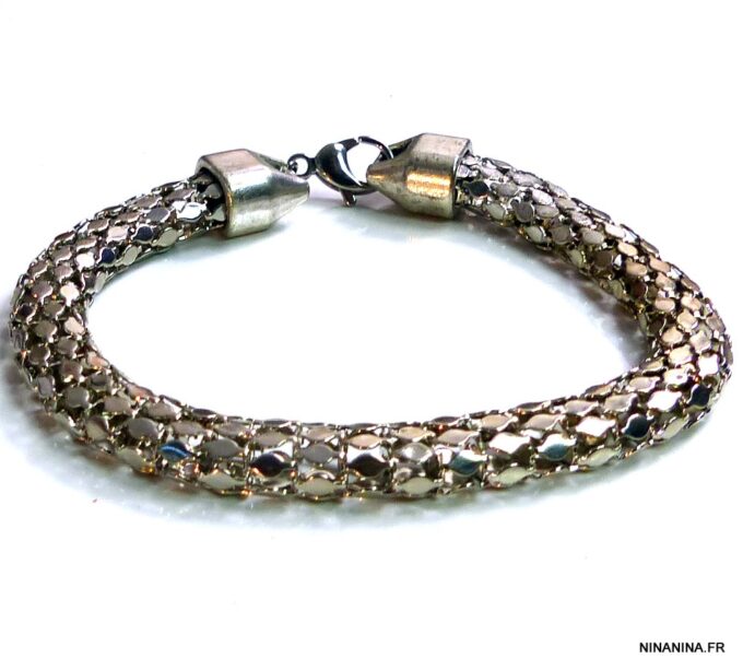N5192a BRACELET DE BICEPS METAL ARGENT