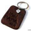 N5229 porte clé homme cuir personnalisé mon papa NINANINA