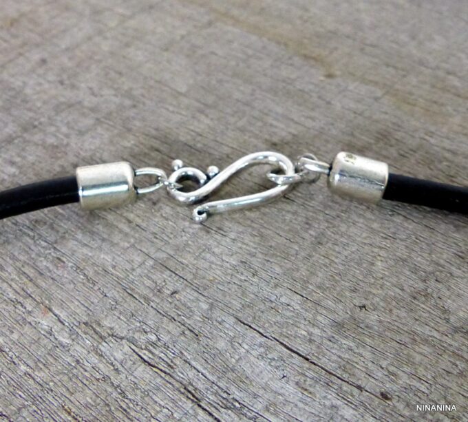 N5265b collier homme cuir boheme aztèque