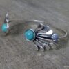 N5269 bracelet bohème métal argent magnesite tuquoise