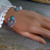N5269f bracelet bohème métal argent magnesite tuquoise