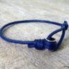 N5284 bracelet matelot corde bleu marine anneau acier inoxydable