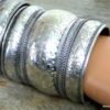 N5300c Bracelet manchette large artisanal tribal indien kuchi ottoman