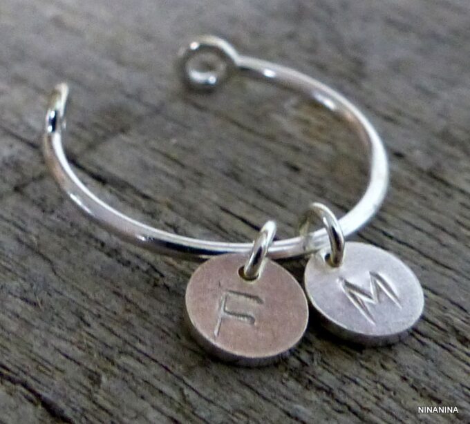 N5306a bague argent massif personnalisée