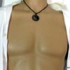 N5345a collier homme cordon yin yang acier inoxydable