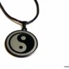 N5345b collier homme cordon yin yang acier inoxydable
