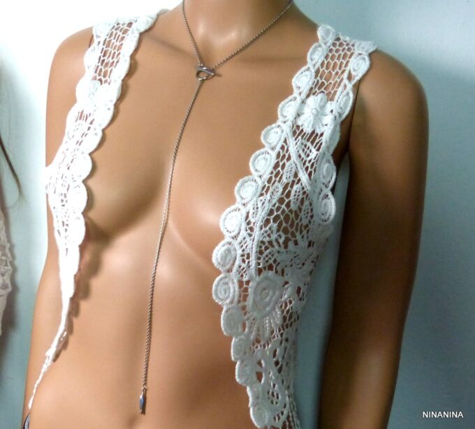 N5346c Collier femme long plume turquoise acier inoxydable