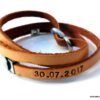 N5354a Bracelet homme wrap infini cuir 3 tours personnalisé NINANINA
