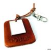 N5368a Porte-clé homme cuir personnalisé plaqué acier