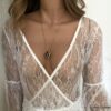N5377b Collier diffuseur parfum boule métal doré - Bijoux Colliers en ligne Ninanina