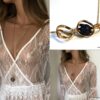 N5377c Collier diffuseur parfum boule métal doré - Bijoux Colliers en ligne Ninanina