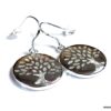 N5414c Boucles d'oreilles femme rondes arbre de vie plaqué argent 925