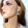 N5414d Boucles d'oreilles femme rondes arbre de vie plaqué argent 925
