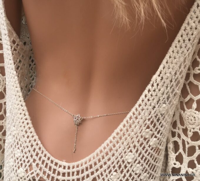 N5434b Chaine tour de taille Argent 925 massif pour femme - Bijoux Chaines en ligne Ninanina