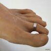 N5438a Bague de pied Homme ou Femme Acier inoxydable argenté lisse - Bijoux Bagues d'orteil en ligne hommes et femmes Ninanina